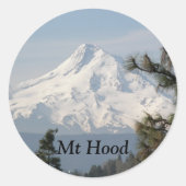 Sticker Rond Photo du mont Hood Oregon (Devant)