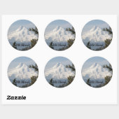 Sticker Rond Photo du mont Hood Oregon (Feuille)