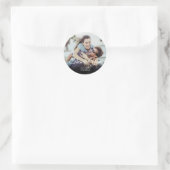 Sticker Rond Photo Elegant Script Merci Moderne (Sac)