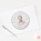 Sticker Rond Photo en mémoire d'amour (Enveloppe)