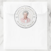 Sticker Rond Photo en mémoire d'amour (Sac)