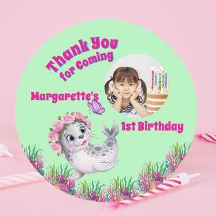 Sticker Rond Photo Fille de Lion de la mer de mer magnifique mi
