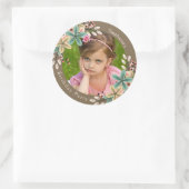 Sticker rond photo floral (Sac)
