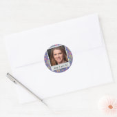 Sticker Rond Photo instantanée - photoframe avec motif (Enveloppe)