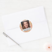 Sticker Rond Photo instantanée - photoframe avec motif (Enveloppe)