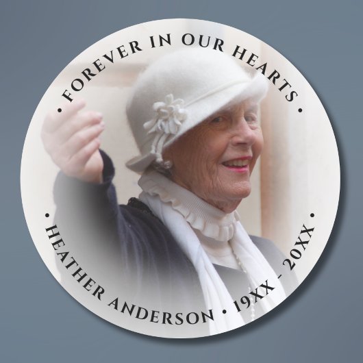 Sticker Rond Photo Memorial Tribute