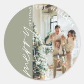 Sticker Rond Photo moderne tendance Noël (Devant)