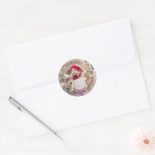 Sticker Rond Photo & Name Gift Identifier Open On Christmas (Enveloppe)