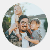 Sticker Rond Photo personnalisée (Devant)