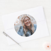 Sticker Rond Photo personnalisée (Enveloppe)