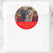 Sticker Rond Photo personnalisée et nom (Sac)