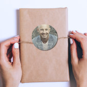 Sticker Rond Photo personnalisée Hommage commémoratif funéraire