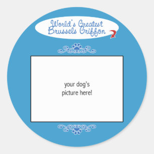Sticker Rond Photo personnalisée ! Le plus grand Griffon de Bru