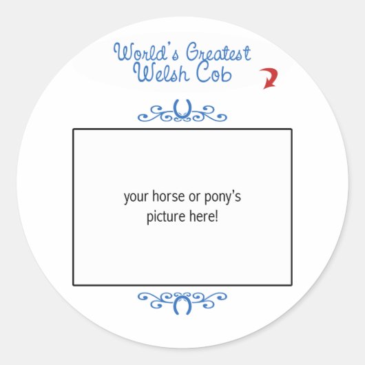 Sticker Rond Photo personnalisée ! Monde le plus grand couteau (Devant)