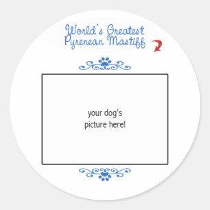 Sticker Rond Photo personnalisée ! Monde le plus grand maître d