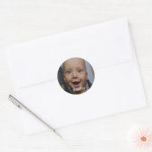 Sticker Rond Photo personnalisée pour bébé (Enveloppe)