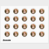 Sticker Rond Photo personnalisée simple classique (Feuille)