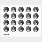 Sticker Rond Photo personnalisée Sweet 16 (Feuille)