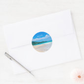 Sticker Rond Photo Pittoresque de la plage tropicale (Enveloppe)