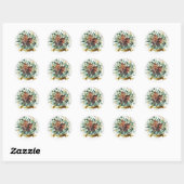 Sticker Rond PHOTO Remerciement de mariage Eucalyptus Leaves Fa (Feuille)