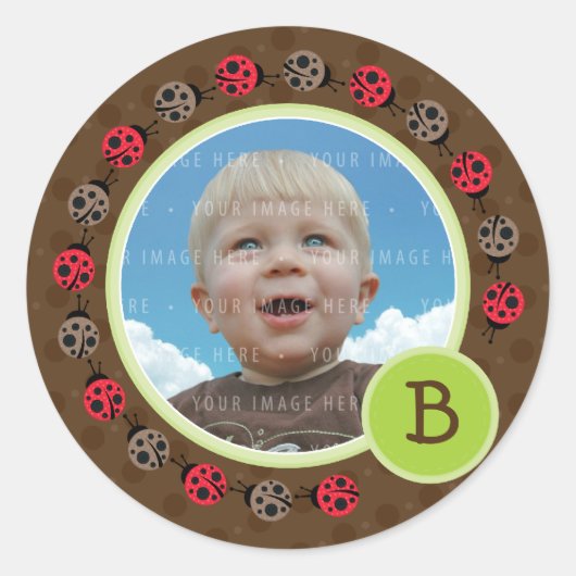 Sticker Rond PHOTO SEAL :: coccinelle cercle 3 (Devant)