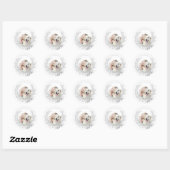 Sticker Rond Photo Silver Grey Christmas Wreath (Feuille)