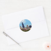 Sticker Rond Photo Skyline de Chicago City (Enveloppe)