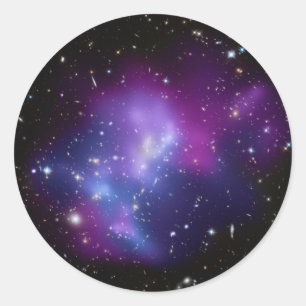 Sticker Rond Photo vierge espace céleste violet