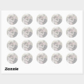 Sticker Rond Photo Wedding Thank You (Feuille)