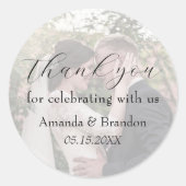 Sticker Rond Photo Wedding Thank You (Devant)