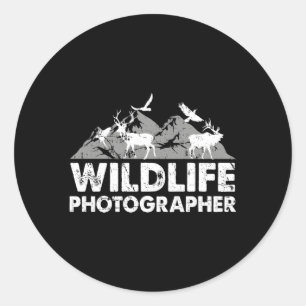 Sticker Rond Photographe animalier Caméra de photographie anima