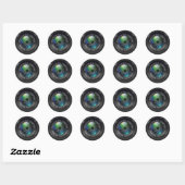Sticker Rond Photographe et photographe Business Camera Lens (Feuille)