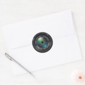 Sticker Rond Photographe et photographe Business Camera Lens (Enveloppe)