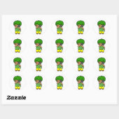 Sticker Rond photographe garçon (Feuille)