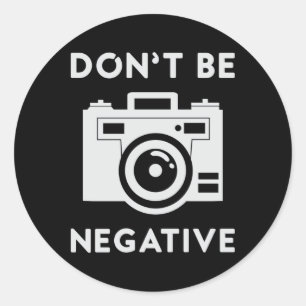 Sticker Rond Photographe Lens Photographie Caméra Drôle Cadeau