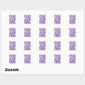 Sticker Rond Photographe - Texte Violet (Feuille)