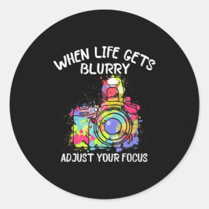 Sticker Rond Photographie de caméra Lover Photographe Motivatio