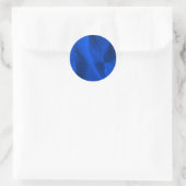 Sticker Rond Photographie de Metallic Blue Lame' (Sac)