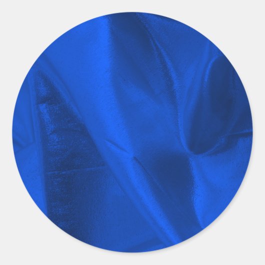 Sticker Rond Photographie de Metallic Blue Lame' (Devant)