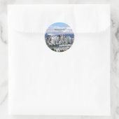 Sticker Rond Photographie de Vancouver Canada Skyline (Sac)