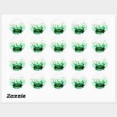 Sticker Rond Photographie liquide - Splash (Feuille)