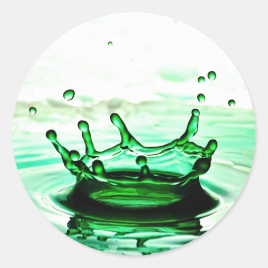 Sticker Rond Photographie liquide - Splash (Devant)