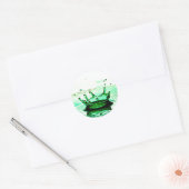 Sticker Rond Photographie liquide - Splash (Enveloppe)