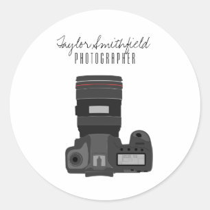 Sticker Rond Photographie reflex