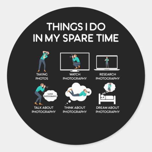 Sticker Rond photography things i do in my spare time (Devant)