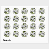 Sticker Rond Photos blanches sur blanc (Feuille)
