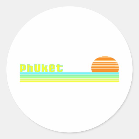Sticker Rond Phuket, Thaïlande (Devant)