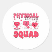 Sticker Rond Physical Therapy Squad Valentines Day Pt Pta Vale (Devant)
