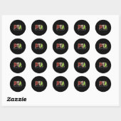 Sticker Rond Physical Therapy Therast Istant Pta Santa Christma (Feuille)