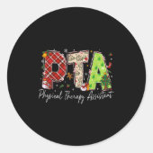 Sticker Rond Physical Therapy Therast Istant Pta Santa Christma (Devant)